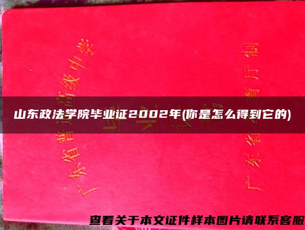 山东政法学院毕业证2002年(你是怎么得到它的)