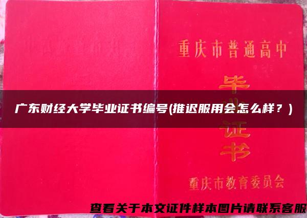 广东财经大学毕业证书编号(推迟服用会怎么样？)