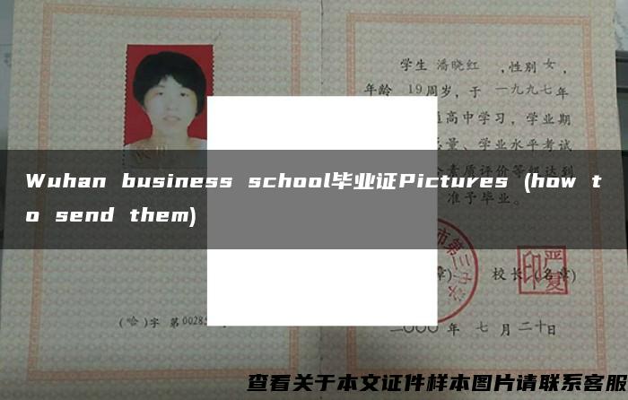 Wuhan business school毕业证Pictures (how to send them)