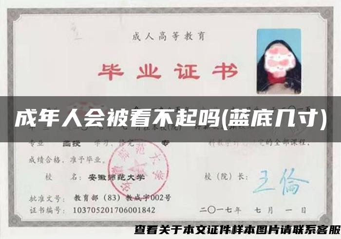 成年人会被看不起吗(蓝底几寸)