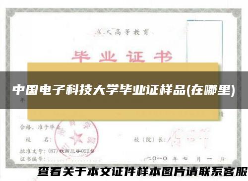 中国电子科技大学毕业证样品(在哪里)