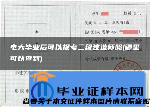 电大毕业后可以报考二级建造师吗(哪里可以查到)