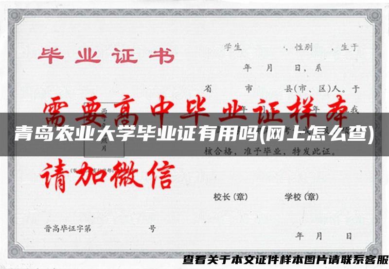 青岛农业大学毕业证有用吗(网上怎么查)