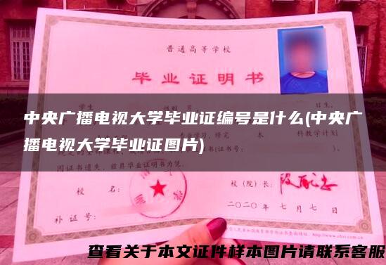 中央广播电视大学毕业证编号是什么(中央广播电视大学毕业证图片)