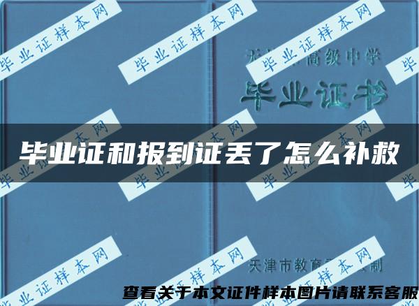 毕业证和报到证丢了怎么补救