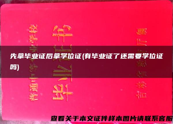 先拿毕业证后拿学位证(有毕业证了还需要学位证吗)