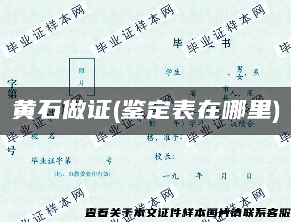 黄石做证(鉴定表在哪里)