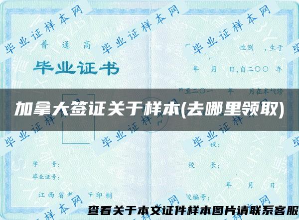 加拿大签证关于样本(去哪里领取)