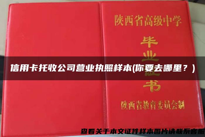 信用卡托收公司营业执照样本(你要去哪里？)