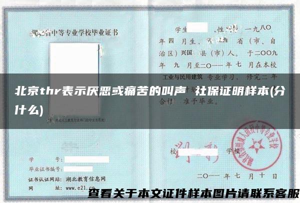 北京thr表示厌恶或痛苦的叫声 社保证明样本(分什么)