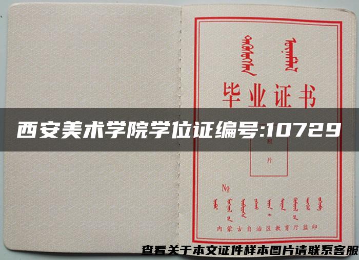 西安美术学院学位证编号:10729