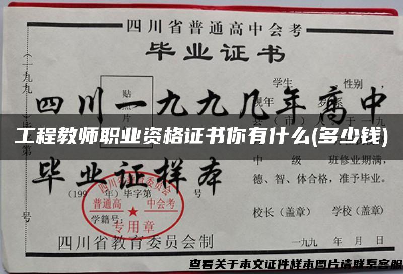 工程教师职业资格证书你有什么(多少钱)