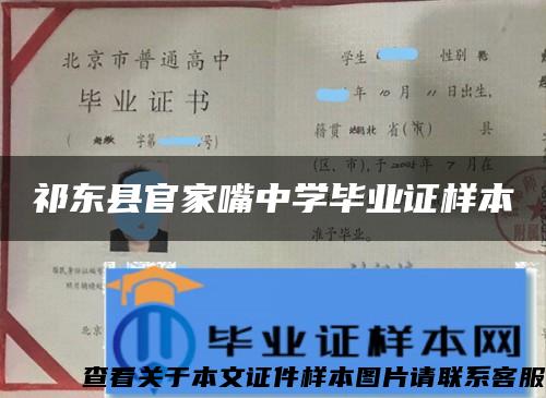 祁东县官家嘴中学毕业证样本