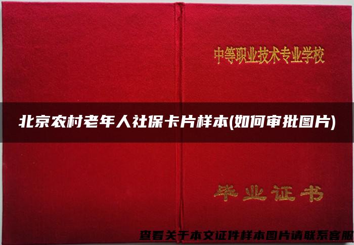 北京农村老年人社保卡片样本(如何审批图片)