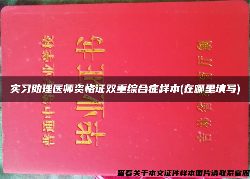 实习助理医师资格证双重综合症样本(在哪里填写)