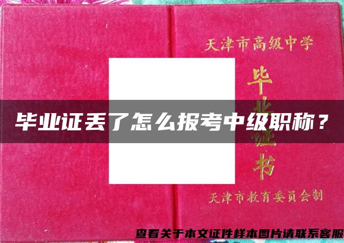 毕业证丢了怎么报考中级职称？