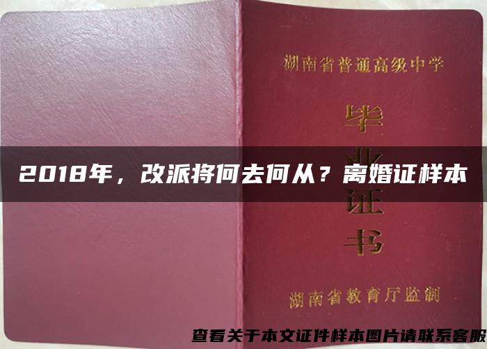 2018年，改派将何去何从？离婚证样本