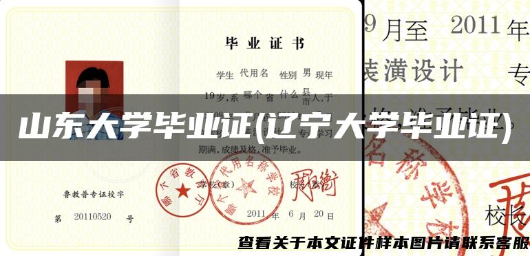 山东大学毕业证(辽宁大学毕业证)