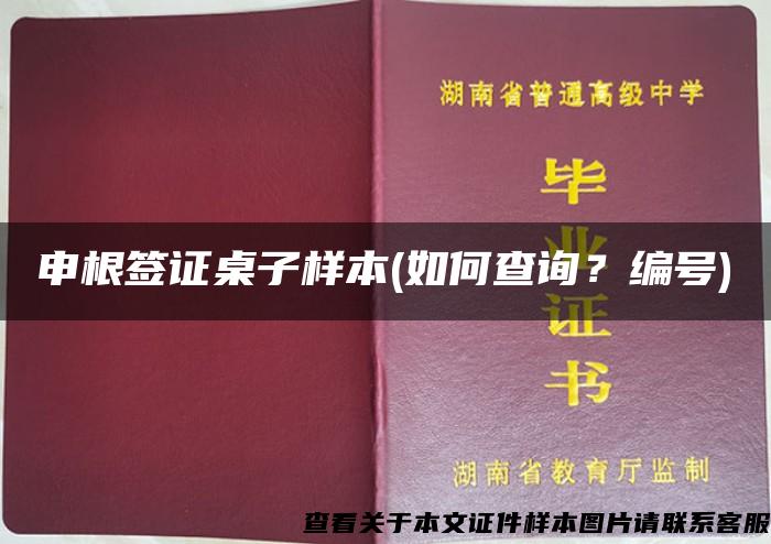 申根签证桌子样本(如何查询？编号)