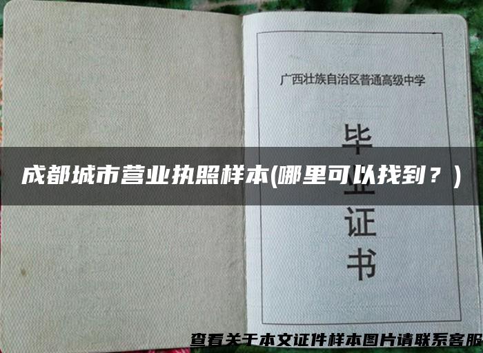 成都城市营业执照样本(哪里可以找到？)