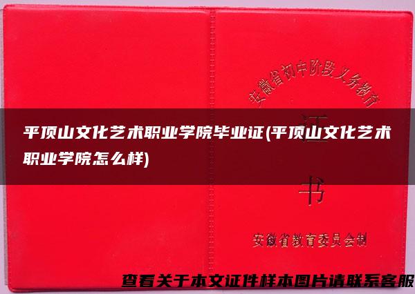 平顶山文化艺术职业学院毕业证(平顶山文化艺术职业学院怎么样)