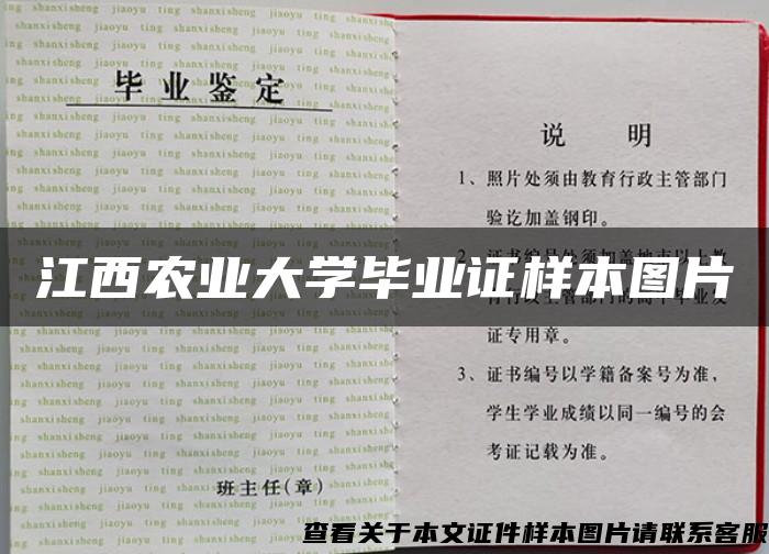 江西农业大学毕业证样本图片