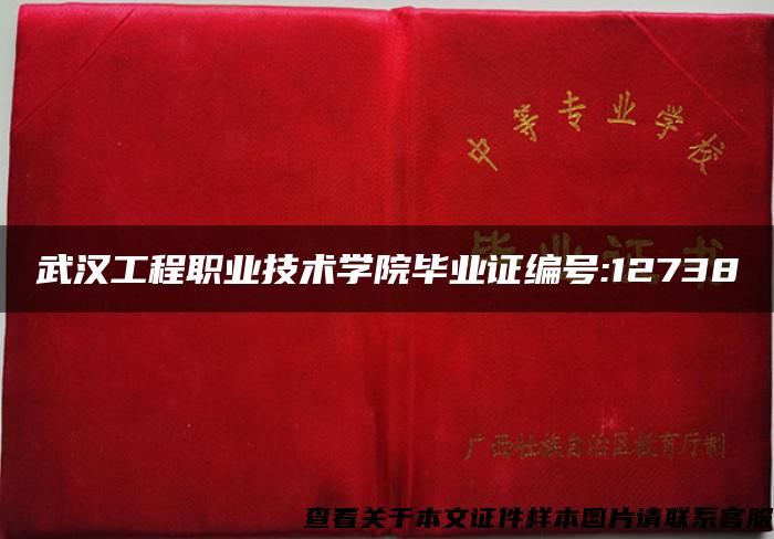 武汉工程职业技术学院毕业证编号:12738