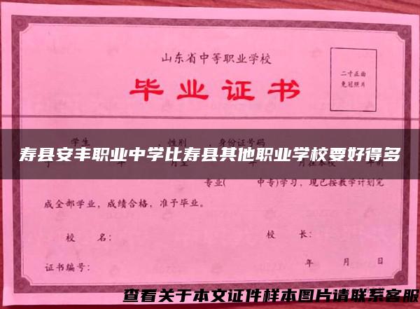 寿县安丰职业中学比寿县其他职业学校要好得多