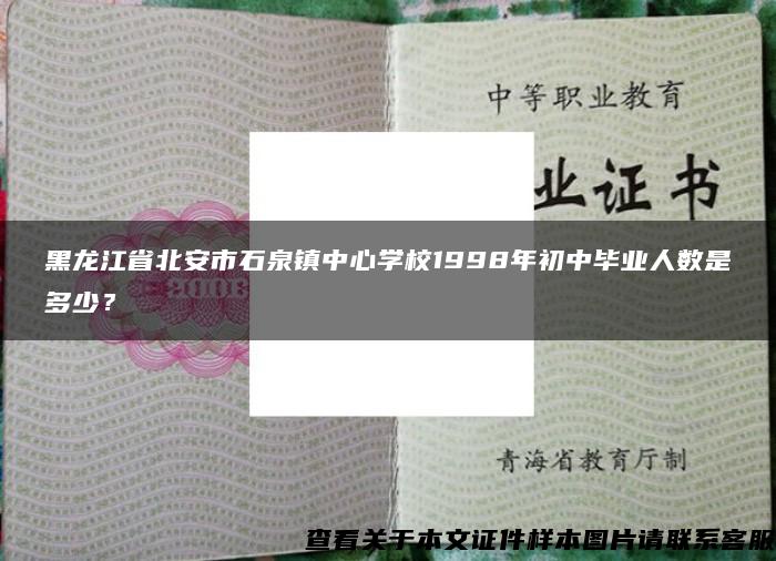 黑龙江省北安市石泉镇中心学校1998年初中毕业人数是多少？