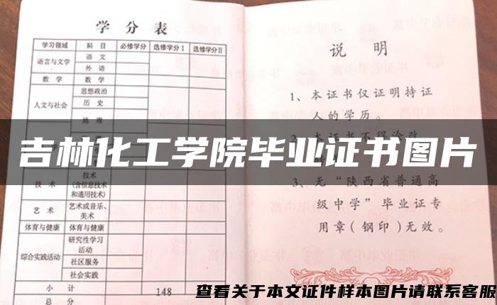 吉林化工学院毕业证书图片