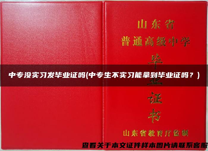 中专没实习发毕业证吗(中专生不实习能拿到毕业证吗？)