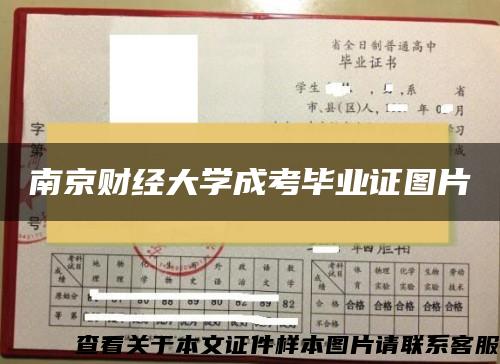 南京财经大学成考毕业证图片