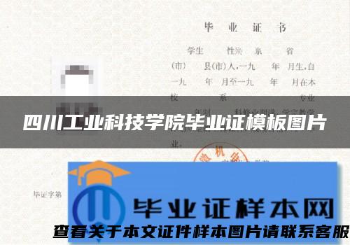 四川工业科技学院毕业证模板图片