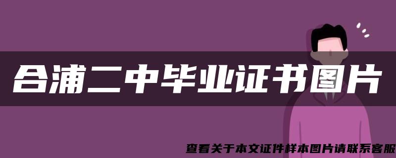 合浦二中毕业证书图片