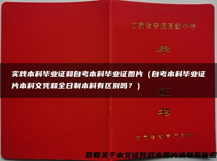 实践本科毕业证和自考本科毕业证图片（自考本科毕业证片本科文凭和全日制本科有区别吗？）