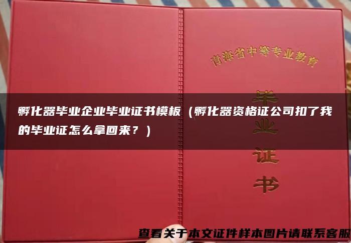 孵化器毕业企业毕业证书模板（孵化器资格证公司扣了我的毕业证怎么拿回来？）