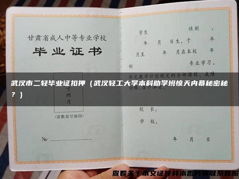 武汉市二轻毕业证扣押（武汉轻工大学本科助学班惊天内幕秘密秘？）