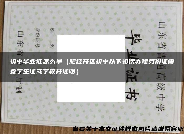 初中毕业证怎么拿（肥经开区初中以下初次办理身份证需要学生证或学校开证明）