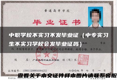 中职学校不实习不发毕业证（中专实习生不实习学校会发毕业证吗）