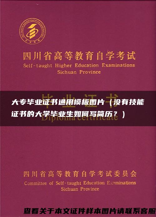 大专毕业证书通用模板图片（没有技能证书的大学毕业生如何写简历？）