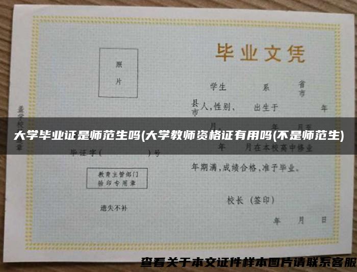 大学毕业证是师范生吗(大学教师资格证有用吗(不是师范生)