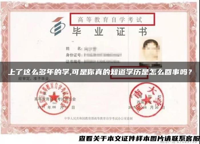 上了这么多年的学,可是你真的知道学历是怎么回事吗？