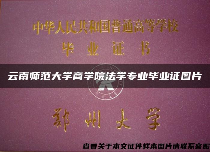 云南师范大学商学院法学专业毕业证图片