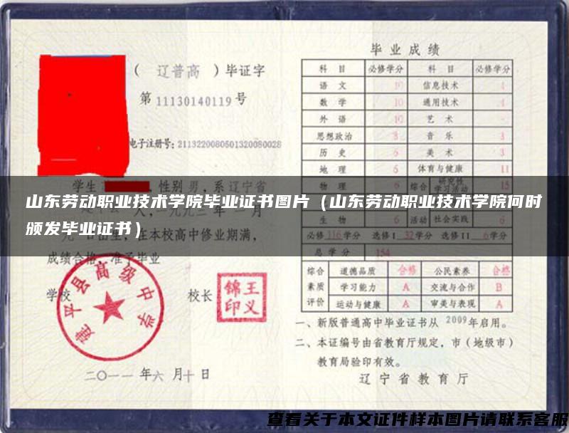 山东劳动职业技术学院毕业证书图片（山东劳动职业技术学院何时颁发毕业证书）