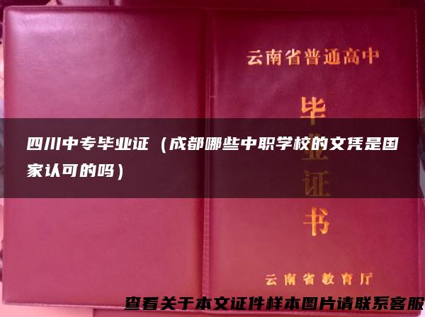 四川中专毕业证（成都哪些中职学校的文凭是国家认可的吗）