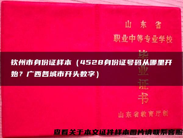 钦州市身份证样本（4528身份证号码从哪里开始？广西各城市开头数字）