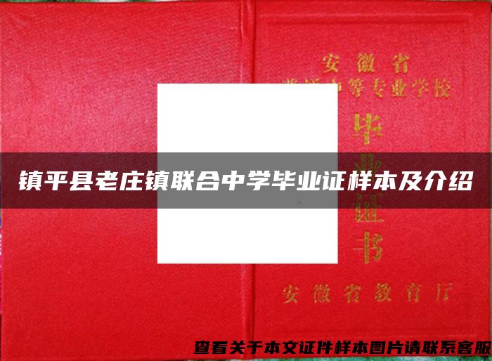 镇平县老庄镇联合中学毕业证样本及介绍