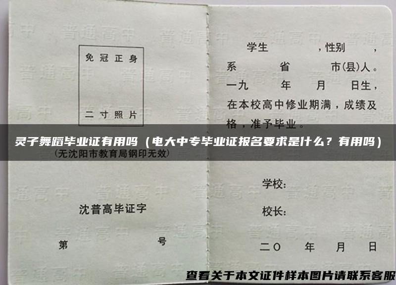 灵子舞蹈毕业证有用吗（电大中专毕业证报名要求是什么？有用吗）