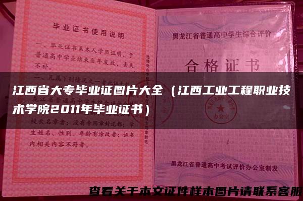 江西省大专毕业证图片大全（江西工业工程职业技术学院2011年毕业证书）