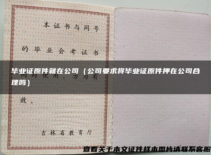 毕业证原件就在公司（公司要求将毕业证原件押在公司合理吗）